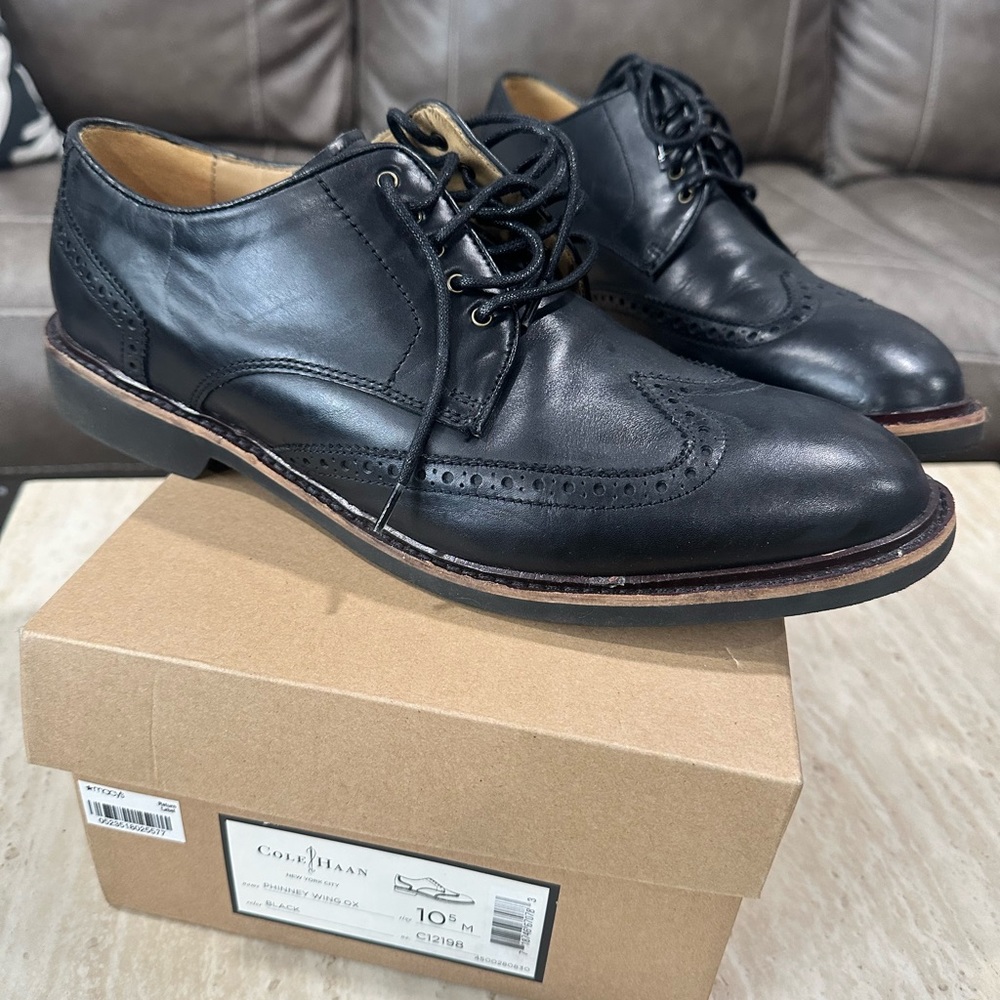Cole Haan Phinney Wing Oxford Black size 10.5